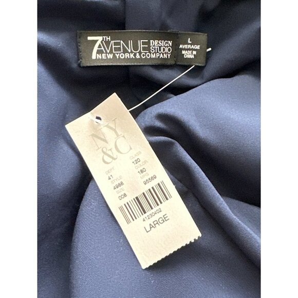 NWT NY&Co Navy Blazer Girl Power Red White QUEEN LOVE BAE Lined Large - Picture 6 of 6